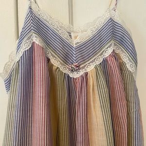 Vintage Multicolor Striped Chemise